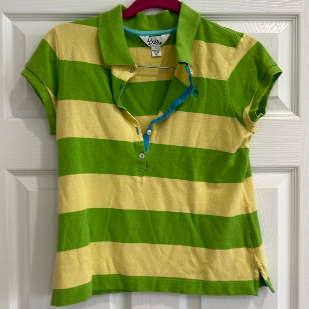 Lilly Pulitzer white label polo top